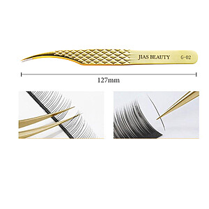 Pensetă JIAS BEAUTY G-02 cu exemple vizuale pentru separarea genelor