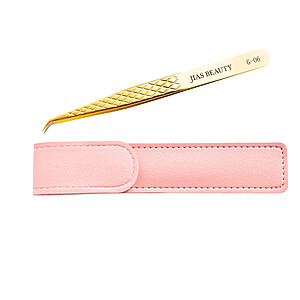 Pensetă gene profesională antiaderentă JIAS BEAUTY pentru extensii one-by-one și volum